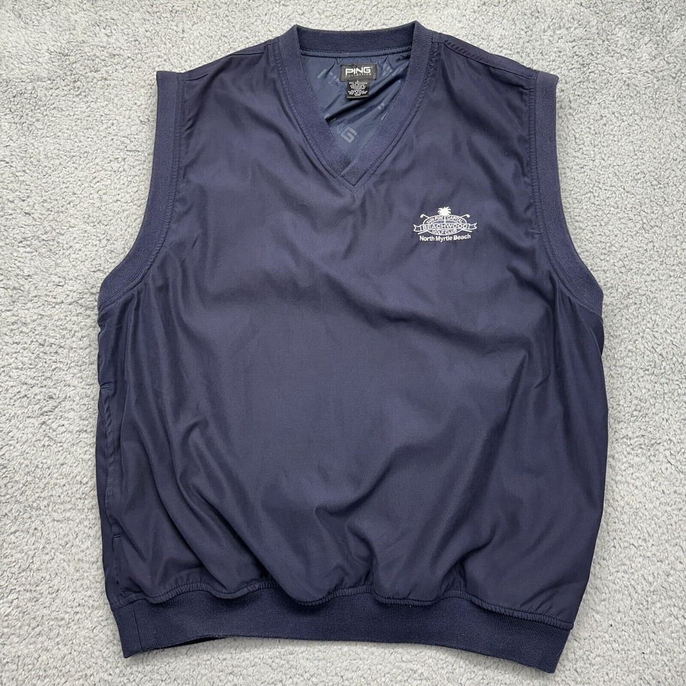 Ping Golf Collection Mens Large Beachwood Golf Club Rain Wind Resistant Vest